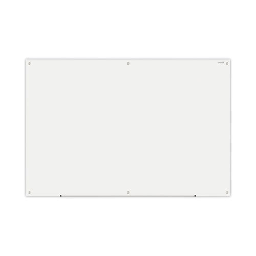 Frameless Glass Marker Board, 72 X 48, White Surface