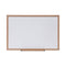 Deluxe Melamine Dry Erase Board, 36 X 24, Melamine White Surface, Oak Fiberboard Frame