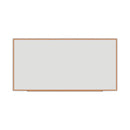 Deluxe Melamine Dry Erase Board, 96 X 48, Melamine White Surface, Oak Fiberboard Frame