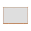 Deluxe Melamine Dry Erase Board, 72 X 48, Melamine White Surface, Oak Fiberboard Frame