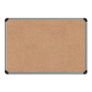 Cork Board With Aluminum Frame, 24 X 18, Natural Surface