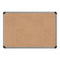 Cork Board With Aluminum Frame, 24 X 18, Natural Surface