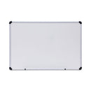 Modern Melamine Dry Erase Board With Aluminum Frame, 36 X 24, White Surface