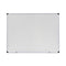 Modern Melamine Dry Erase Board With Aluminum Frame, 48 X 36, White Surface