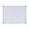 Magnetic Steel Dry Erase Marker Board, 48 X 36, White Surface, Aluminum/plastic Frame