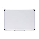 Deluxe Porcelain Magnetic Dry Erase Board, 36 X 24, White Surface, Silver/black Aluminum Frame