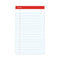 Perforated Ruled Writing Pads, Wide/legal Rule, Red Headband, 50 White 8.5 X 14 Sheets, Dozen