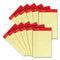 Perforated Ruled Writing Pads, Narrow Rule, Red Headband, 50 Canary-yellow 5 X 8 Sheets, Dozen