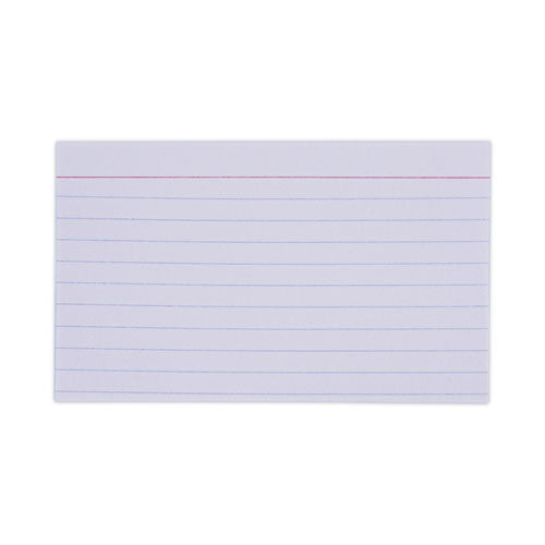 Ruled Index Cards, 3 X 5, White, 100/pack