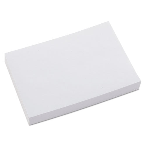 Unruled Index Cards, 4 X 6, White, 500/pack