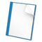 Clear Front Report Cover, Prong Fastener, 0.5" Capacity, 8.5 X 11, Clear/light Blue, 25/box