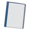 Clear Front Report Cover, Prong Fastener, 0.5" Capacity, 8.5 X 11, Clear/dark Blue, 25/box
