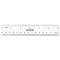 Clear Plastic Ruler, Standard/metric, 6" Long, Clear, 2/pack