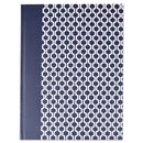 Casebound Hardcover Notebook, 1-subject, Wide/legal Rule, Dark Blue/white Cover, (150) 10.25 X 7.63 Sheets