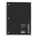 Wirebound Notebook, 5-subject, Medium/college Rule, Black Cover, (200) 11 X 8.5 Sheets