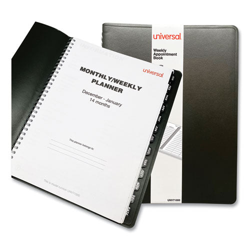 Weekly Planner, 11 X 8, Black Cover, 14-month, Dec 2023 To Jan 2025