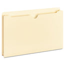 Deluxe Manila File Jackets With Reinforced Tabs, Straight Tab, Legal Size, Manila, 50/box