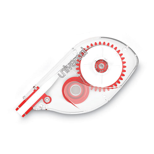 Side-application Correction Tape, Non-refillable, Transparent Gray/red Applicator,  0.2" X 393", 10/pack