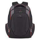 Launch Laptop Backpack, Fits Devices Up To 17.3", Polyester, 12.5 X 8 X 19.5, Black/gray/red