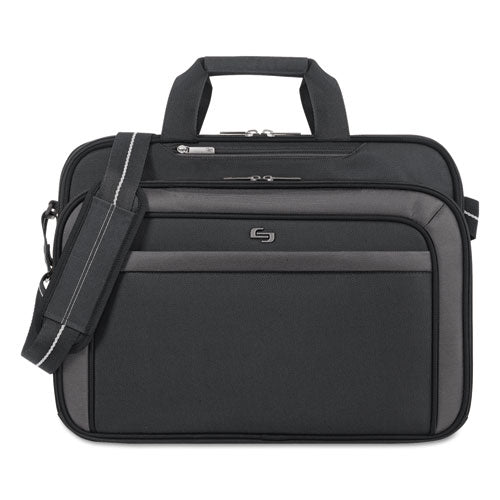 Pro Checkfast Briefcase, Fits Devices Up To 17.3", Polyester, 17 X 5.5 X 13.75, Black