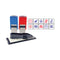 Printy 10-in-1 Self-inking Teacher Stamp, Incudes 10 Dies, 0.63" Diameter, Blue/red