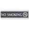 Century Series Office Sign, No Smoking, 9 X 3, Black/silver