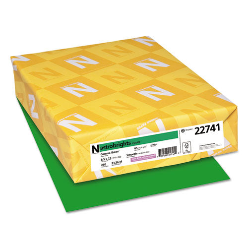 Color Cardstock, 65 Lb Cover Weight, 8.5 X 11, Gamma Green, 250/pack