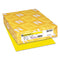 Exact Brights Paper, 20 Lb Bond Weight, 8.5 X 11, Bright Yellow, 500/ream