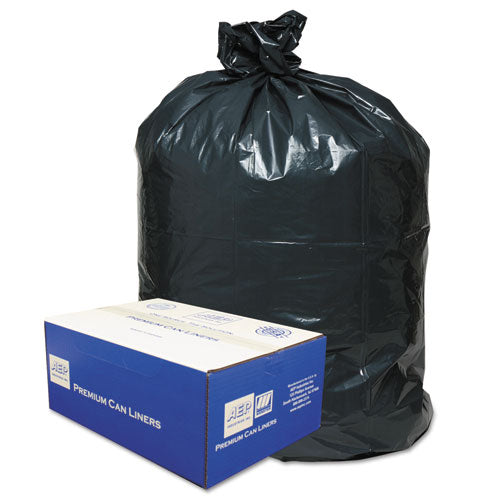 Linear Low-density Can Liners, 33 Gal, 0.63 Mil, 33" X 39", Black, 25 Bags/roll, 10 Rolls/carton