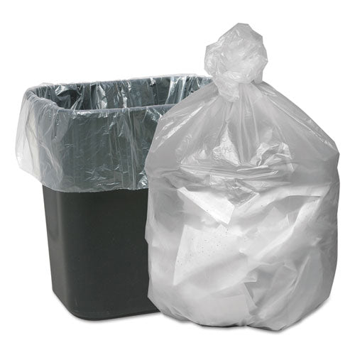 Waste Can Liners, 10 Gal, 6 Microns, 24" X 24", Natural, 50 Bags/roll, 20 Rolls/carton