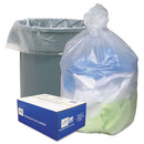 Can Liners, 56 Gal, 16 Microns, 43" X 48", Natural, 20 Bags/roll, 10 Rolls/carton