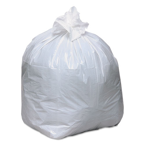 Linear-low-density Recycled Tall Kitchen Bags, 13 Gal, 0.85 Mil, 24" X 33", White, 15 Bags/roll, 10 Rolls/box