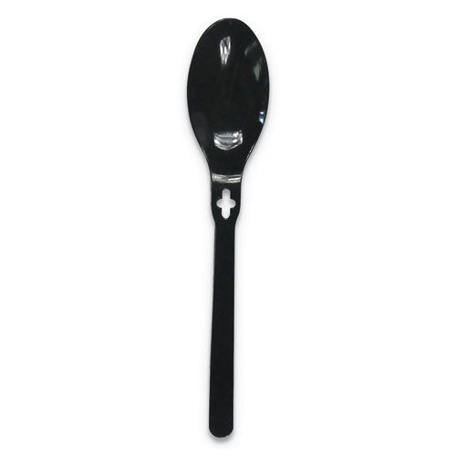 Spoon Wego Polystyrene, Spoon, Black, 1000/carton