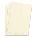 Looseleaf Minute Book Ledger Sheets, 14 X 8.5, Ivory, Loose Sheet 100/box