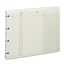 Accounting Sheets, 9.25 X 11.88, Green, Loose Sheet, 100/pack