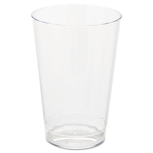 Classic Crystal Plastic Tumblers, 12 Oz, Clear, Fluted, Tall, 20 Pack, 12 Packs/carton