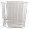 Classic Crystal Plastic Tumblers, 9 Oz, Clear, Fluted, Rocks Squat, 20/pack, 12 Packs/carton