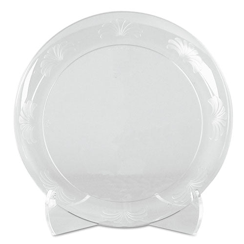 Designerware Plates, Plastic, 6" Dia, Clear, 18/pack, 10 Packs/carton