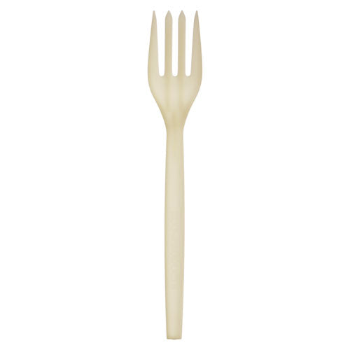 Ecosense Renewable Plant Starch Cutlery, Fork, 7", 50/pack