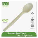 Ecosense Renewable Plant Starch Cutlery, Spoon, 7", 50/pack