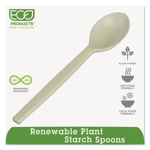 Ecosense Renewable Plant Starch Cutlery, Spoon, 7", 50/pack