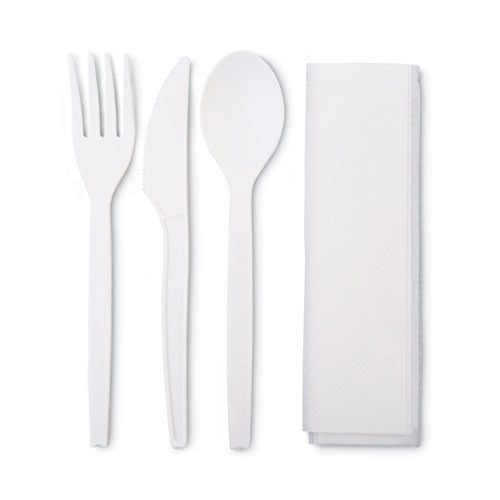 Ecosense Renewable Psm Wrapped Cutlery Kit, White, 250/carton