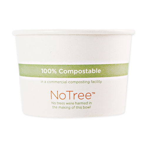 No Tree Paper Bowls, 12 Oz, 4.4" Diameter X 2.5"h, Natural, Sugarcane, 500/carton