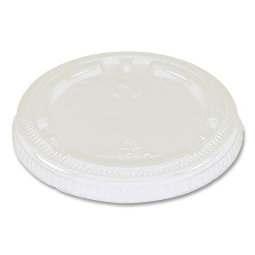 Pla Lids For Fiber Cups, 3.1" Diameter X 0.4"h, Clear, Plastic, 1,000/carton