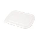 Pla Lids For Fiber Containers, 8.8 X 6.9 X 0.8, Clear, Plastic, 400/carton