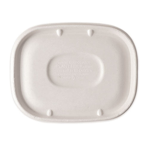 Fiber Lids For Fiber Containers, 8.9 X 6.9 X 0.4, Natural, Paper, 400/carton