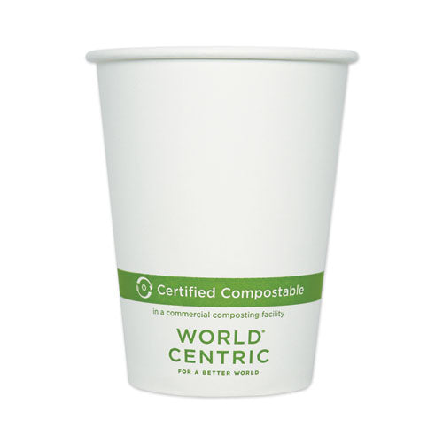 Paper Hot Cups, 12 Oz, White, 1,000/carton