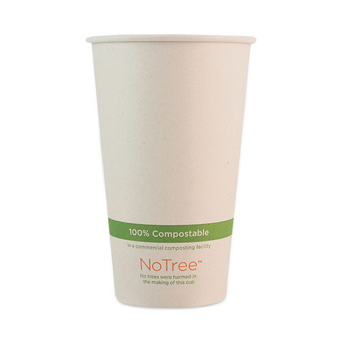 Notree Paper Hot Cups, 16 Oz, Natural, 1,000/carton