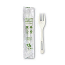 Tpla Compostable Cutlery, Fork, 6.3", White, 750/carton