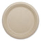 Fiber Plates, Plate, 9.1" Diameter, Natural, 1,000/carton